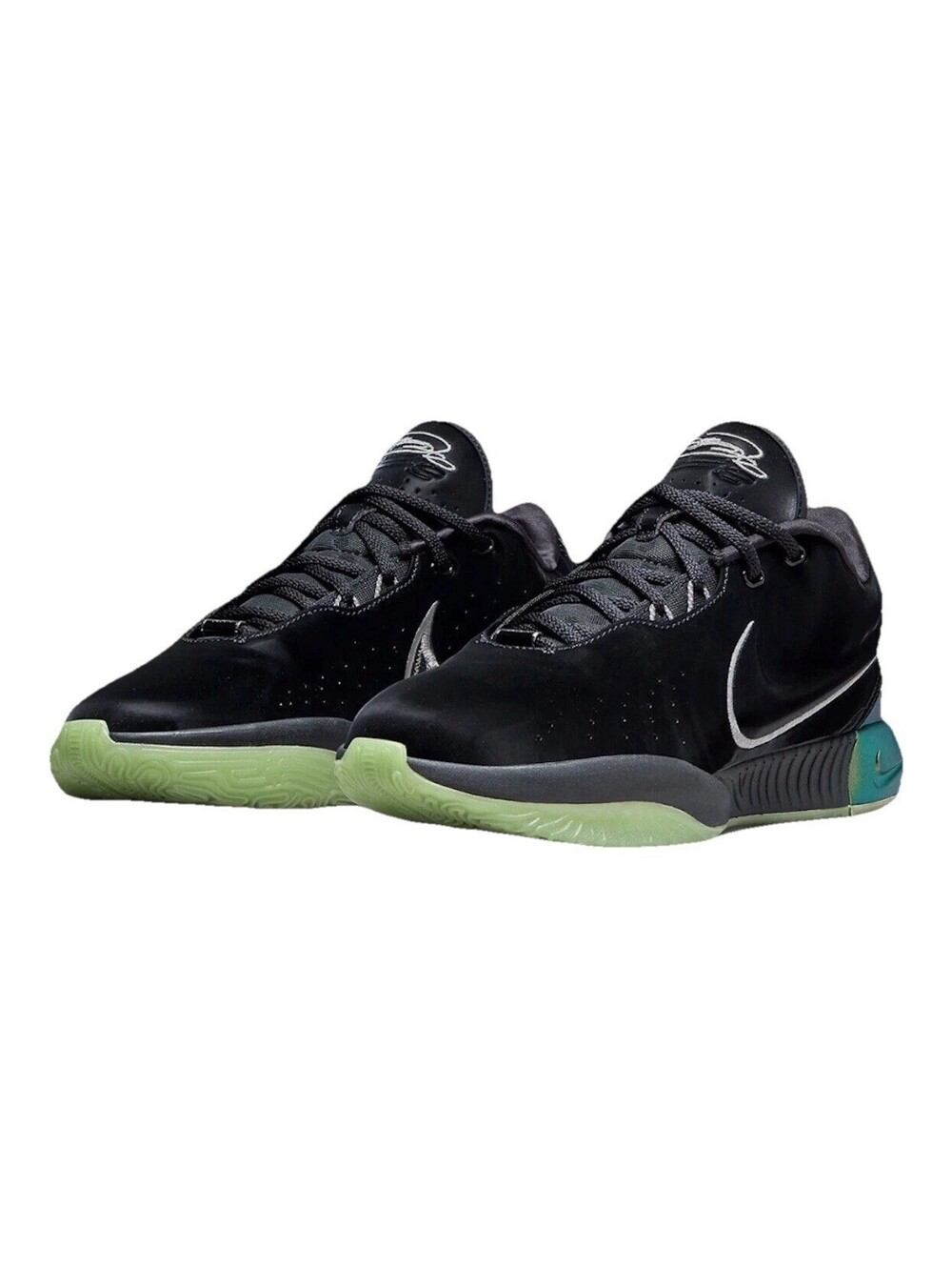 Nike LeBron XXI Black/Tahitian Grn Men’s Size 8, WMNS 9.5 Shoes FB2238-001 New